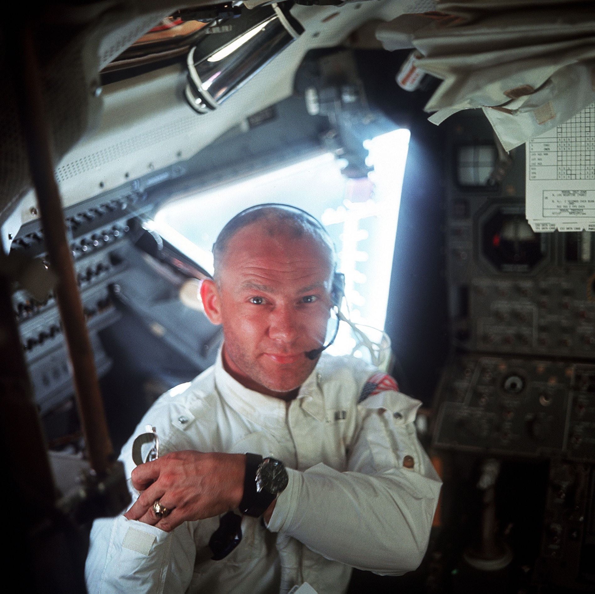 Edwin "Buzz" Aldrin during the lunar landing mission