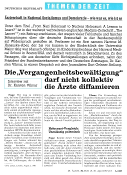 Ausriss aus dem "Deutschen Ärzteblatt"