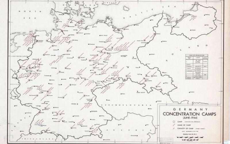 CIA map of concentration camps 1944