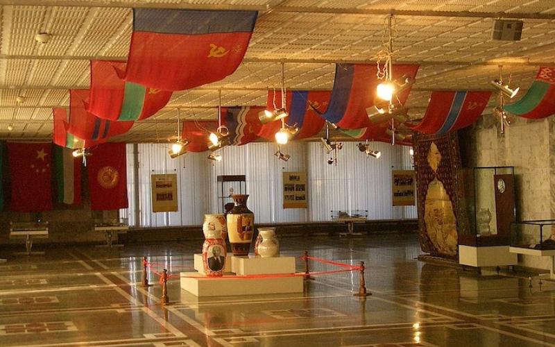 A hall in the National Museum (formerly Lenin Museum) in Bishkek