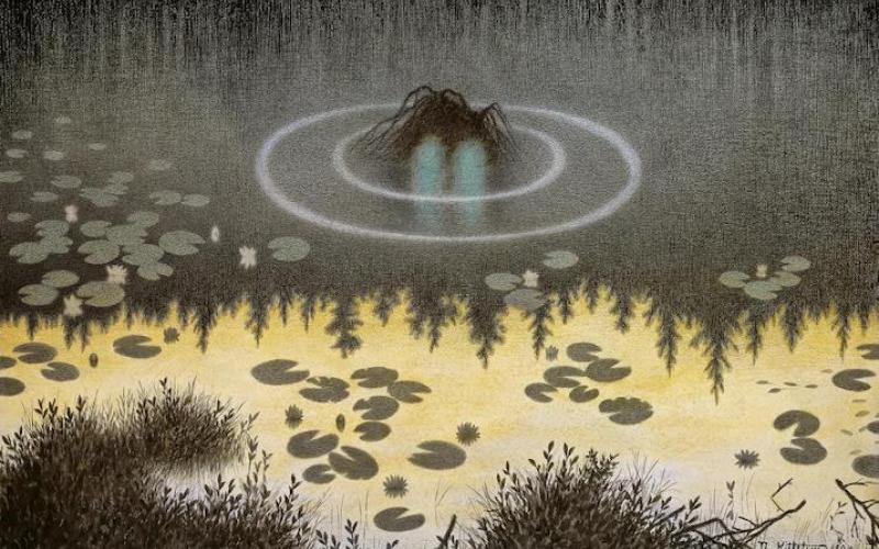 Nøkken (The Water Sprite), Zeichnung von Theodor Kittelsen 1904