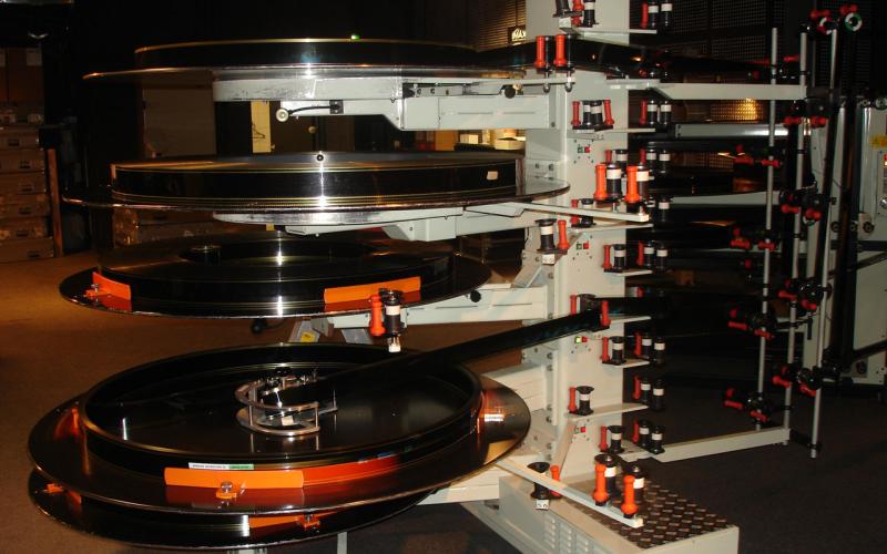 Filmteller für 70mm-Film in einem IMAX-Theater