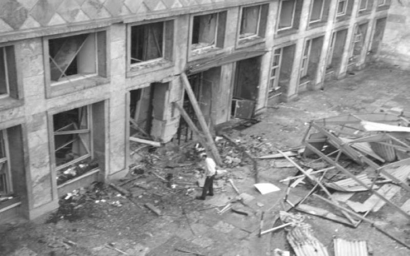 The Terrace Club behind corps headquarters in Frankfurt was bombed in May 1972 by members of the terrorits Red Army Faction