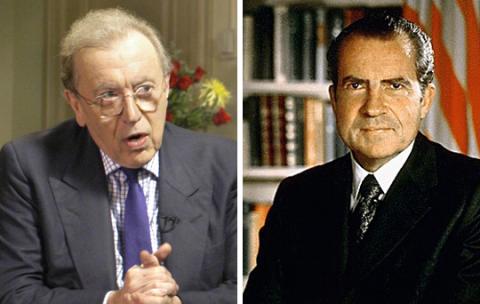 Sir David Paradine Frost –British broadcaster– & Richard Nixon –President of United States of America (1969-1974)