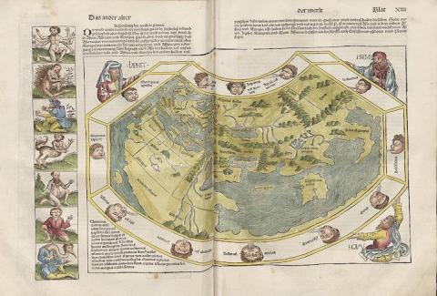 Holzschnitt aus der Schedel'schen Weltchronik aus dem Jahr 1493