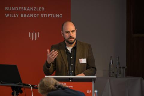 Robert Brier auf der Konferenz „Wir wollen mehr Demokratie wagen“ – Antriebskräfte, Realität und Mythos eines Versprechens, © Philipp Jester, BWBS