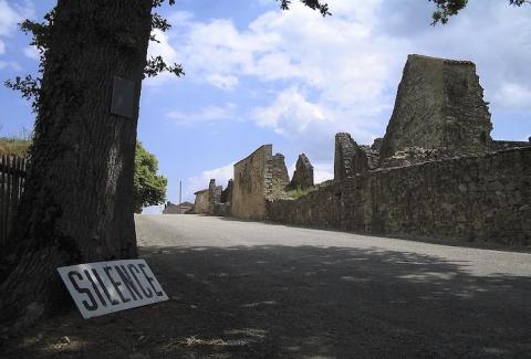 The entrance to Oradour-sur-Glane.