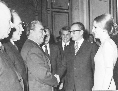 Shah Mohammad Reza Pahlavi, Farah Pahlavi, Leonid Brezhnev, Moscow 1970