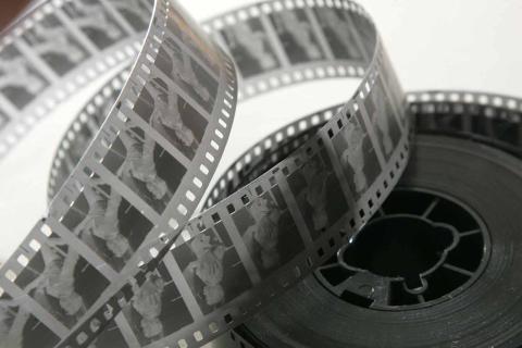 35-mm black&white movie film negative stock