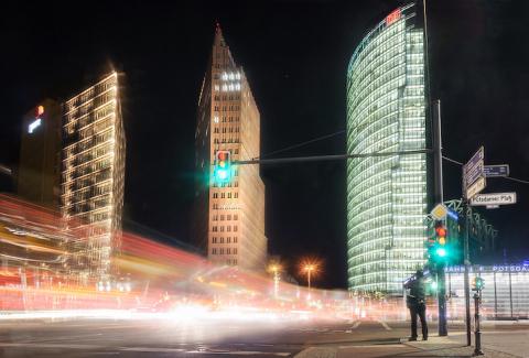 Langzeitbelichtung Berlin, Potsdamer Platz