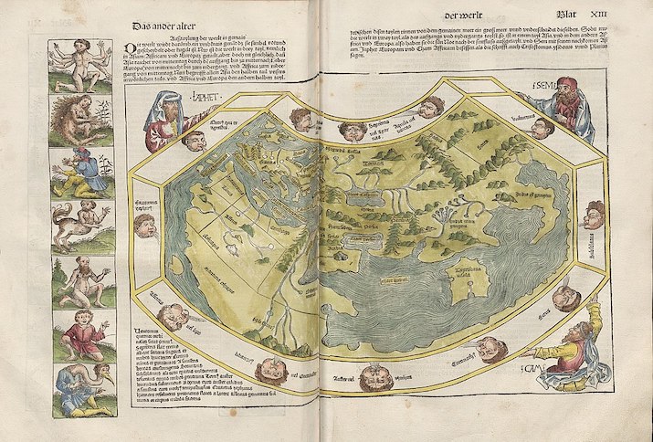 Holzschnitt aus der Schedel'schen Weltchronik aus dem Jahr 1493